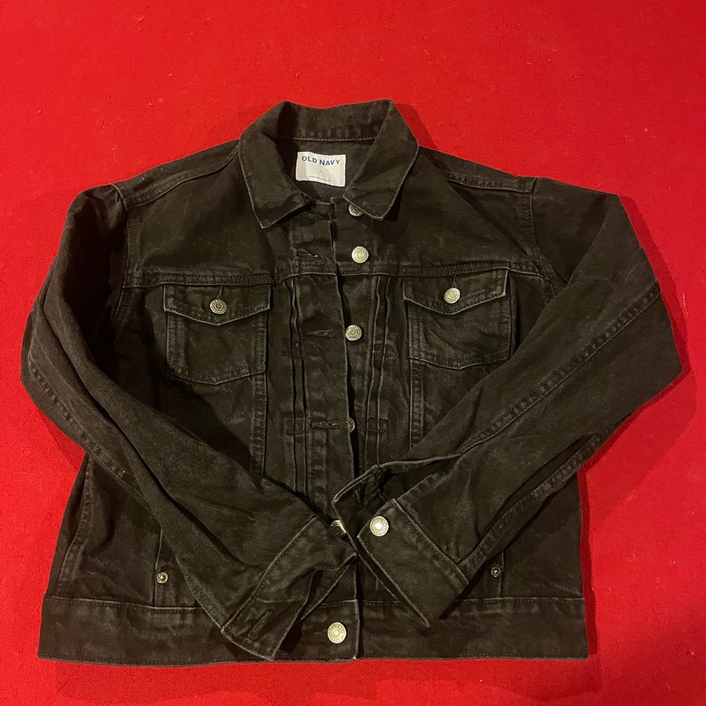 Old Navy Women's Black Jean Jacket